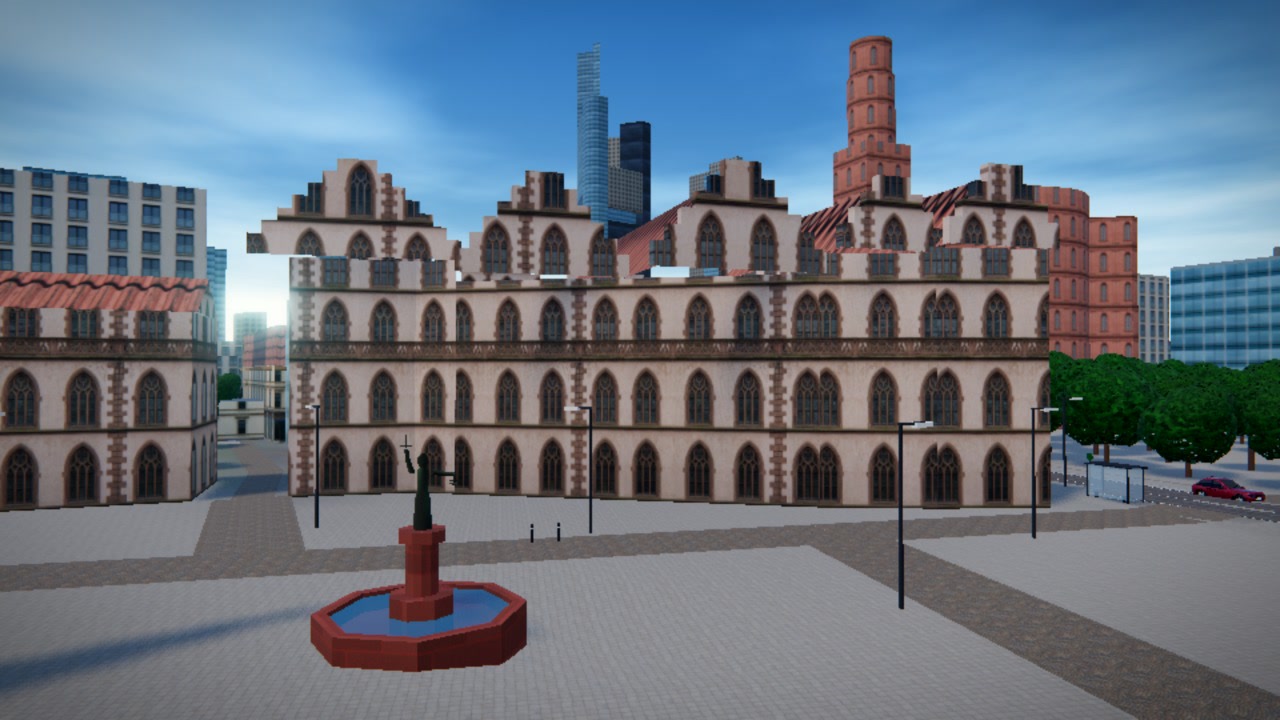 The Römer city hall with its three stepped gables on the Römerberg square